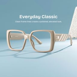 Maya Brown Square Glasses0