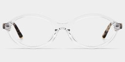 Everly Clear Oval Glasses1