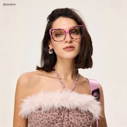 Fenn Pink Tortoise Cat eye Glasses5