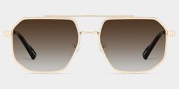 Autumn Gold Aviator Sunglasses0