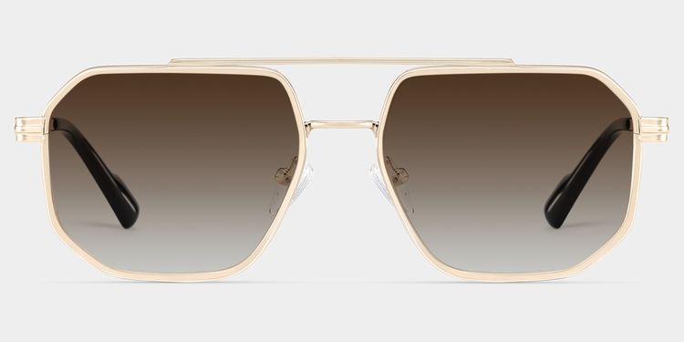 Autumn Gold Aviator Sunglasses