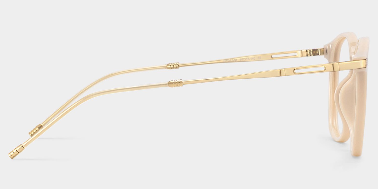 Greene Beige Square Mixed Frame Glasses for Women | ZEELOOL4
