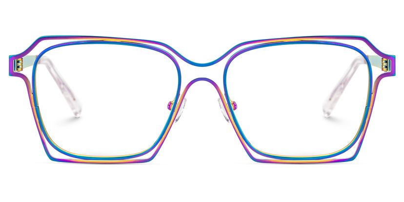 Foday Iridescent Geometric Glasses