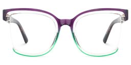 Cadogan Purple-Green Square Glasses1