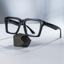 Kenish Black Square Glasses0