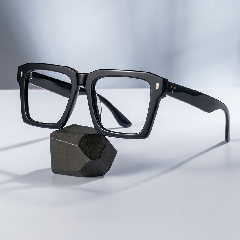 Kenish Black Square Glasses