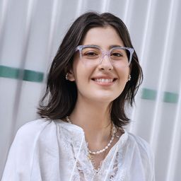 Caroline Clear Square Glasses5