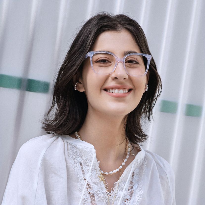Caroline Clear Square Glasses