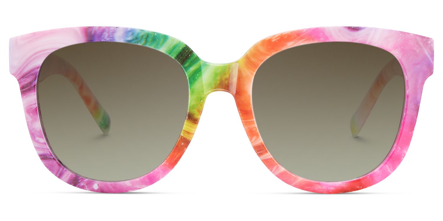 Harrell Square Multicolor Frame Sunglasses Online Sale | ZEELOOL0