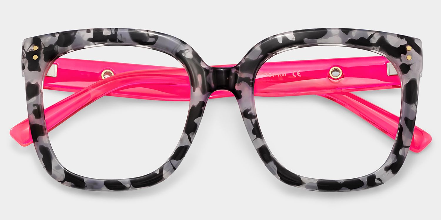 Ebony Square Gray-Tortoise TR90 Glasses | ZEELOOL1