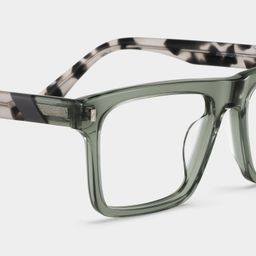 Henry Gray Green Rectangle Glasses5