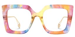 Qatar Multicolor Square Glasses0