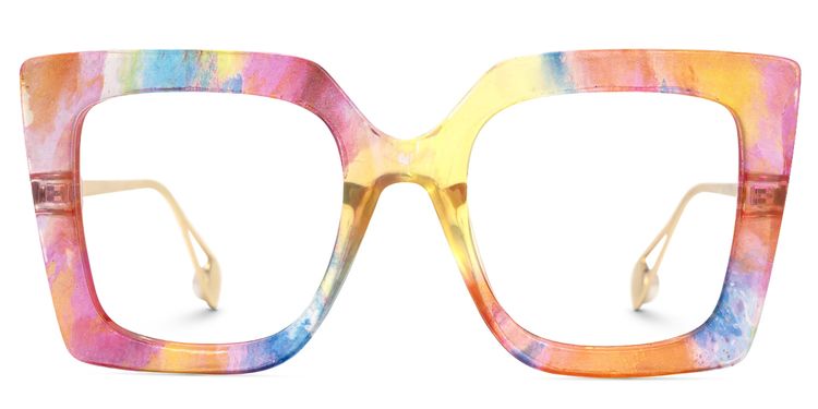Qatar Multicolor Square Glasses