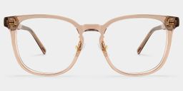 Hailey Beige Square Glasses1