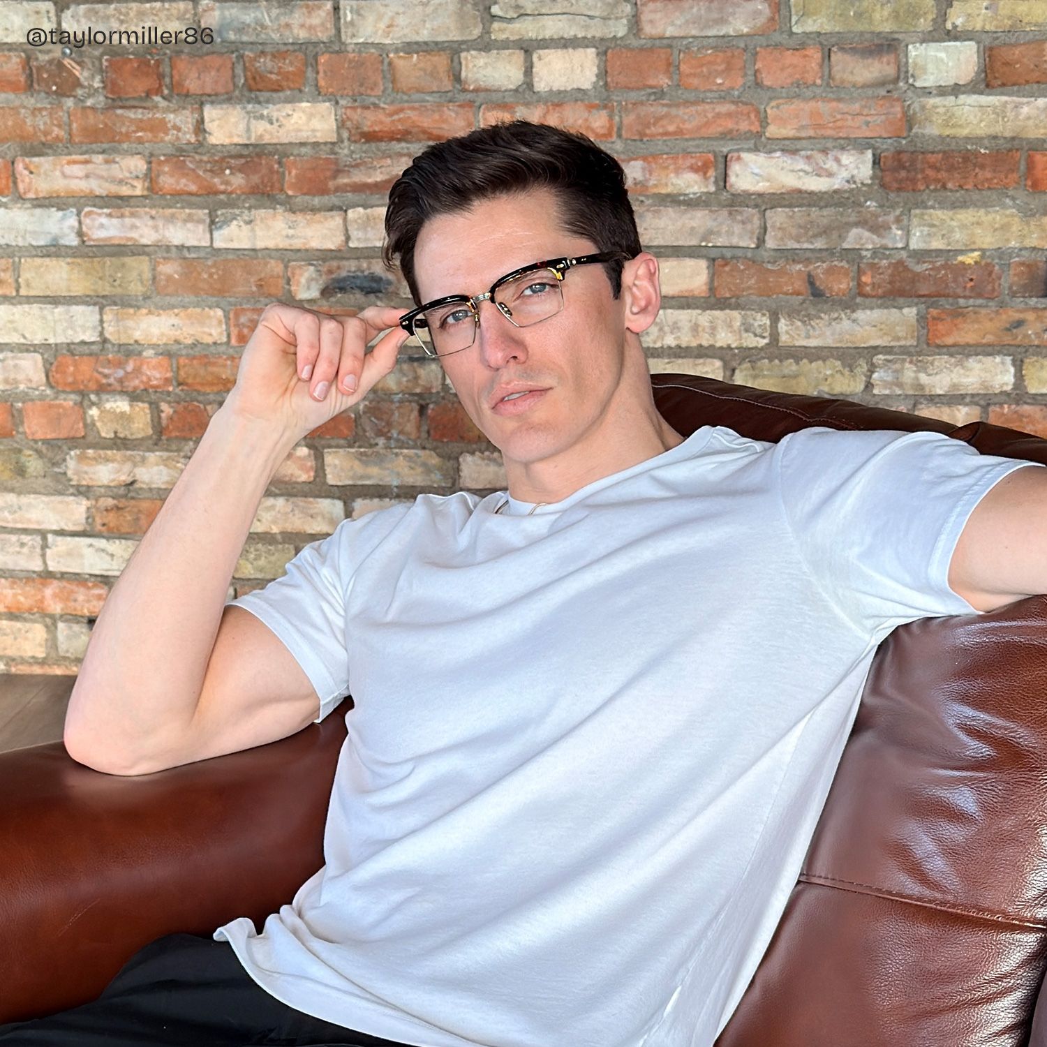 Landon Tortoiseshell Browline Glasses for Men | ZEELOOL6