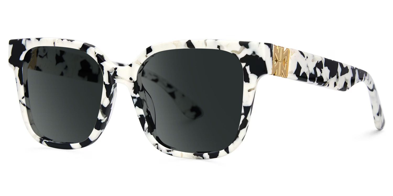 Kerri Square Style Cow Print Frame Sunglasses | ZEELOOL1