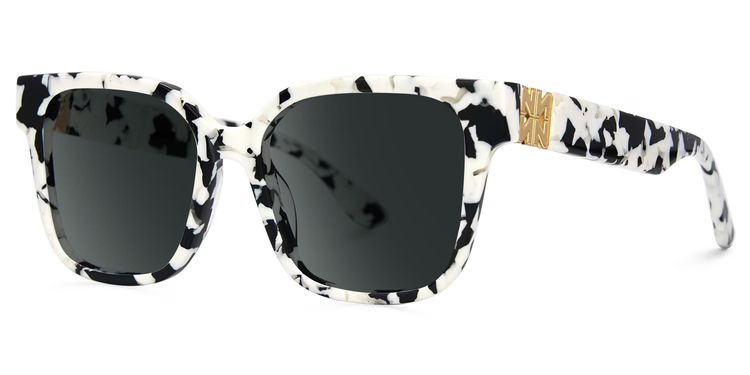 Kerri Cow Print Square Sunglasses