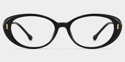 Blaire Black Oval Glasses3