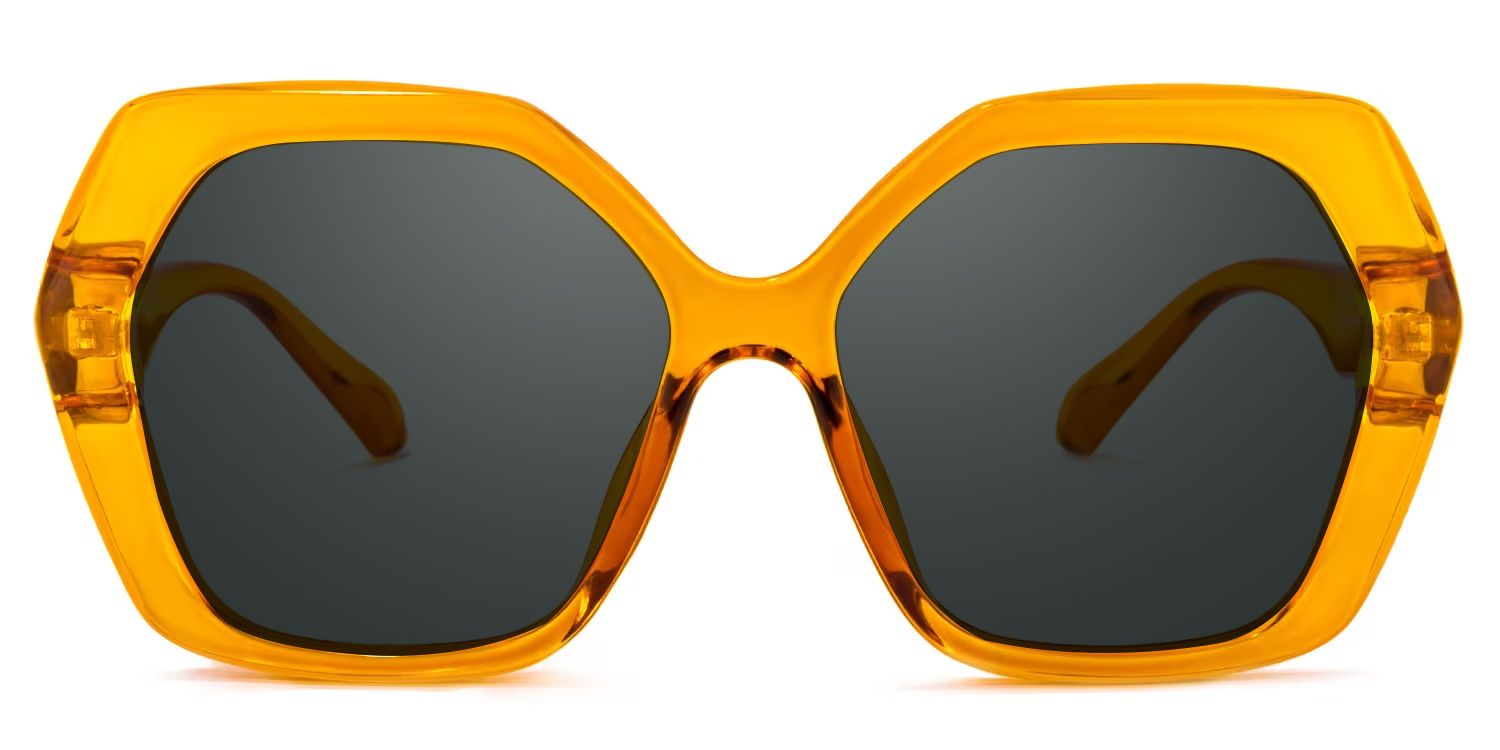 Piper Plastic Earthy-Yellow Geometric Frame Sunglasses | ZEELOOL0
