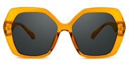 Piper Earthy-Yellow Geometric Sunglasses0