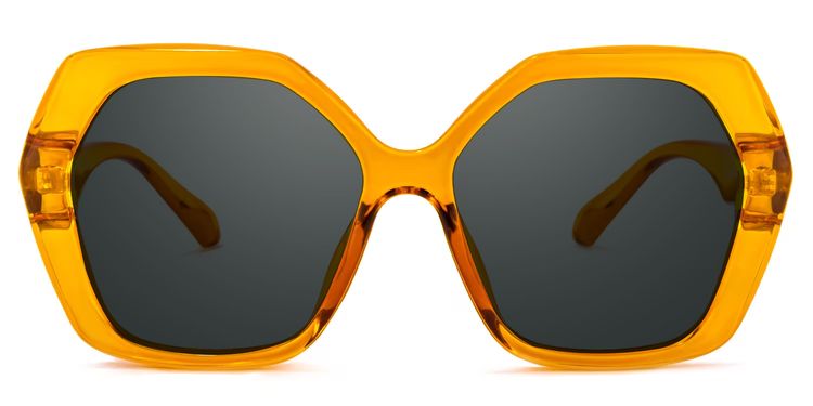 Piper Earthy-Yellow Geometric Sunglasses