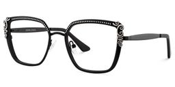 Frieze Black Rectangle Glasses3