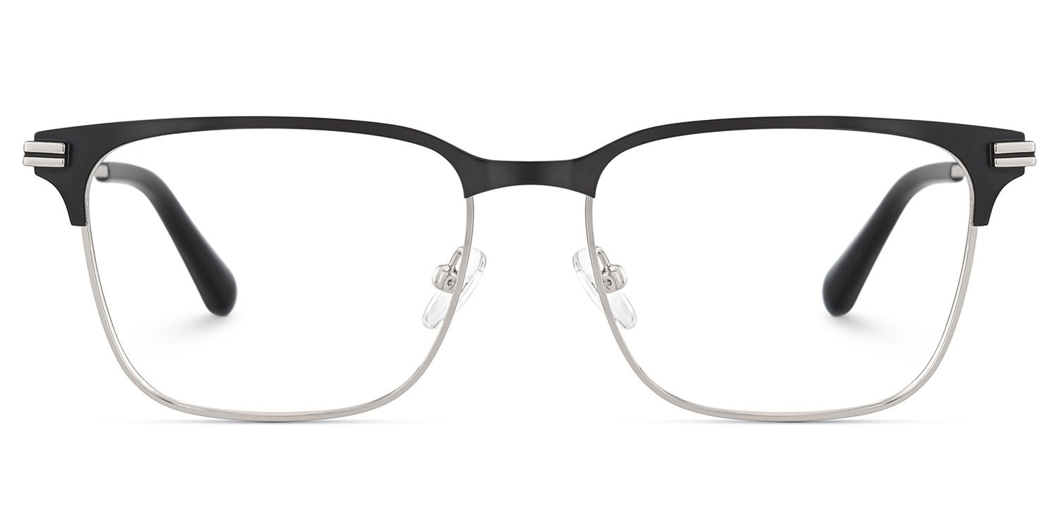 Marshall Gray Rectangle Prescription Glasses | Zeelool1