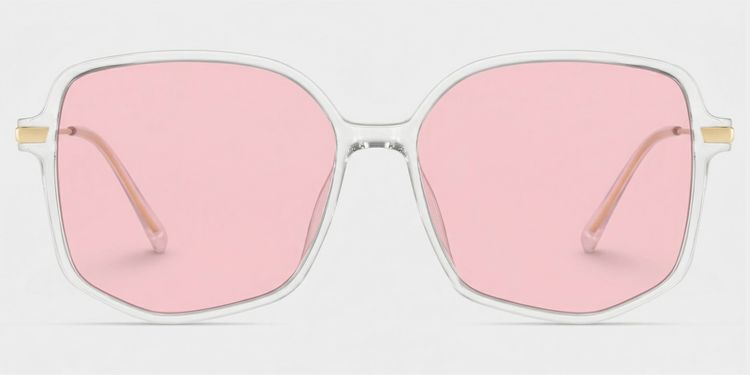 Payton Clear Geometric Sunglasses