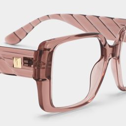 Maya Clear Brown Square Glasses5