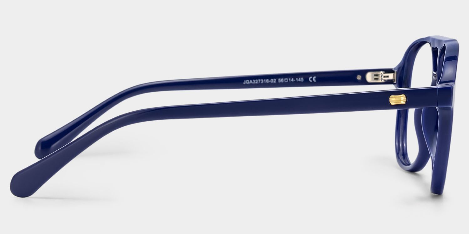 Luna Blue Aviator Frame Glasses | Sporty Campus Style4