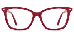 Theo Red Rectangle Glasses1
