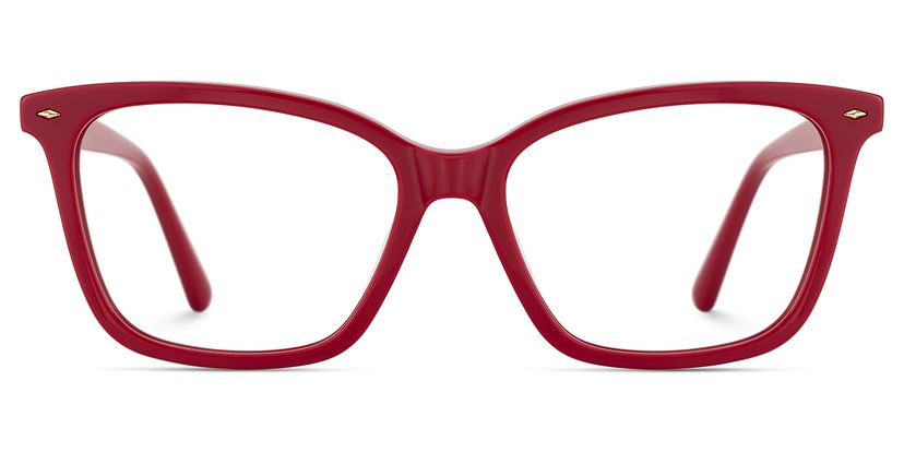 Theo Red Rectangle Glasses