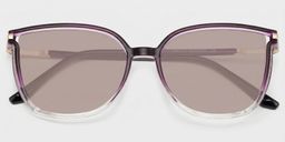 Rodz Purple Clear Square Sunglasses1