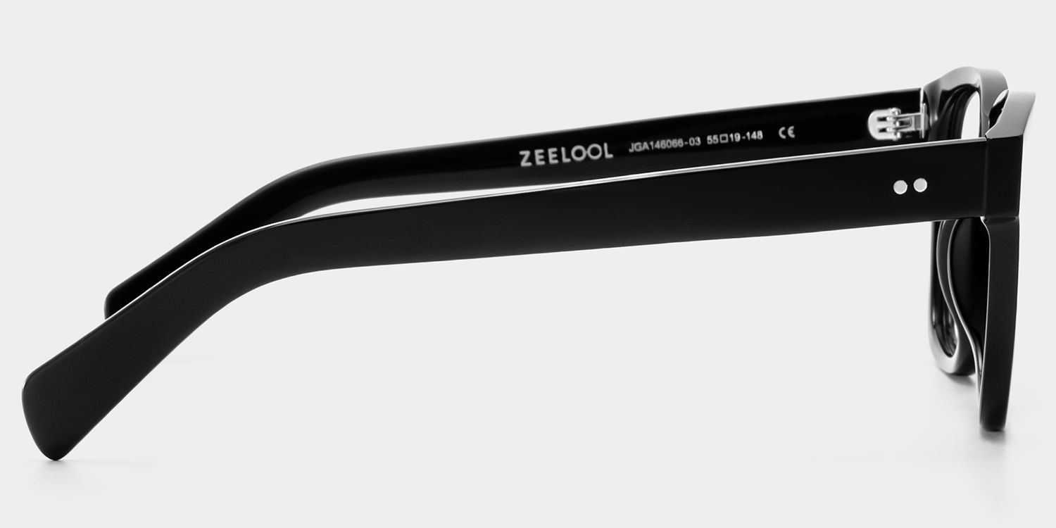 Fussell Square Black Full-Frame Glasses | Zeelool3