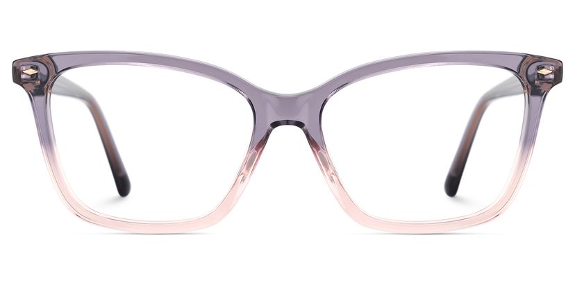 Theo Grey Pink Rectangle Glasses