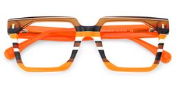 Laguer Orange Rectangle Glasses2