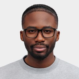 Cozy Dark Gray Rectangle Glasses0