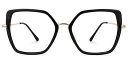 Keller Black Geometric Glasses1