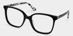 Caroline Black Square Glasses3