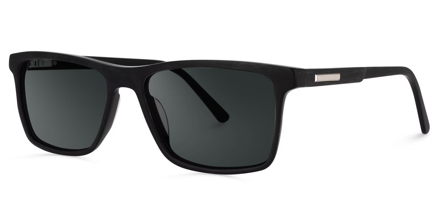 Daniel Rectangle Black Sunglasses for Women & Men | ZEELOOL1