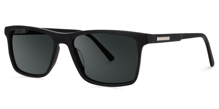 Daniel Black Rectangle Sunglasses