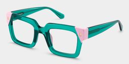 Sarah Green Pink Square Glasses3