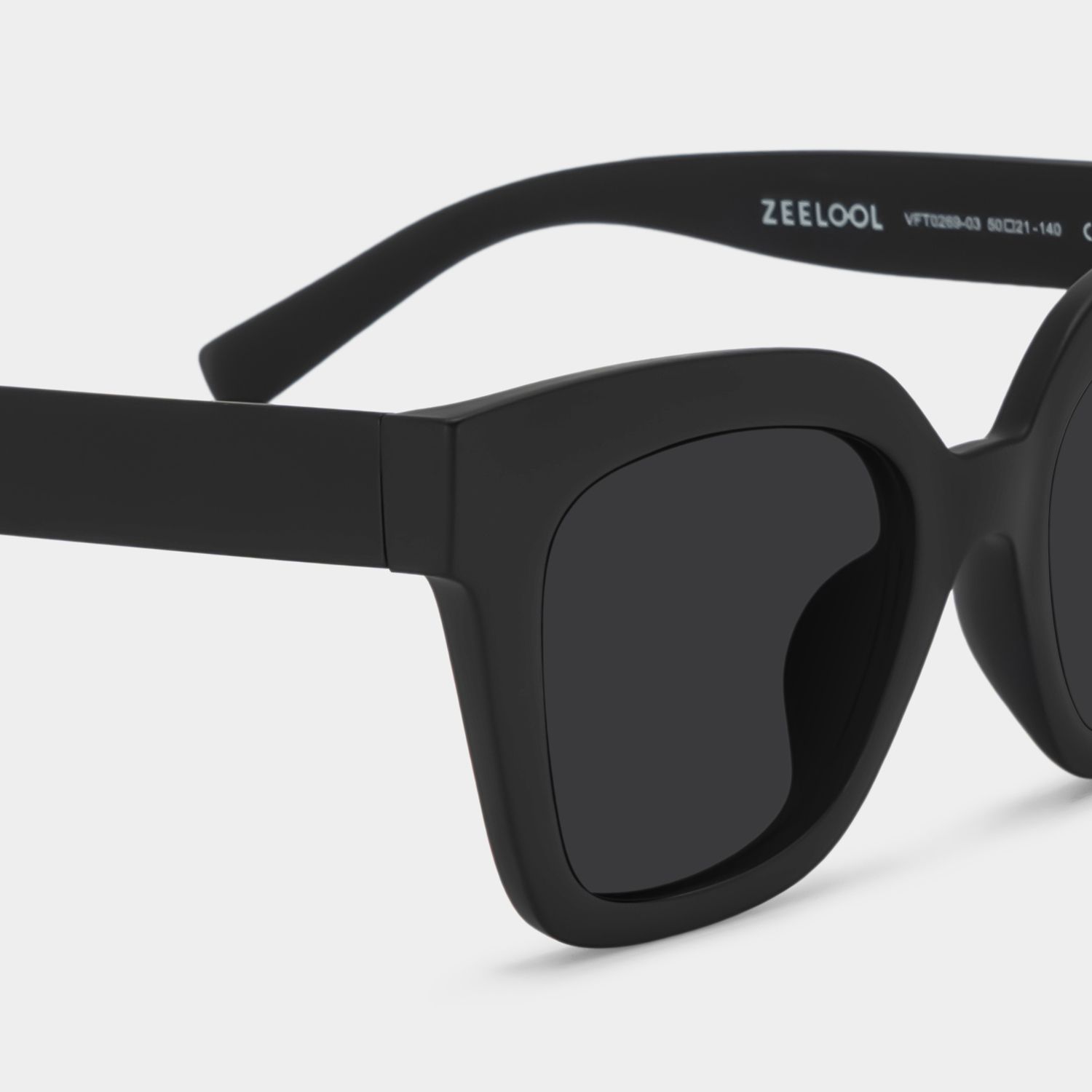 Malcolm Tr90 Black Square Frame Sunglasses | ZEELOOL4