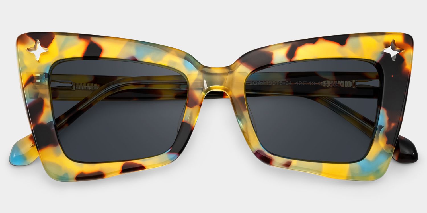 Kairos Rectangle Tortoise Frame Sunglasses Online Sale | ZEELOOL1