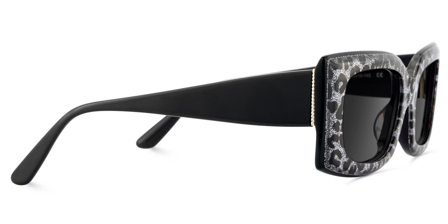 Orduno Rectangle Style Gray Leopard Frame Sunglasses | ZEELOOL3