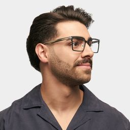 Sharma Black Rectangle Glasses1