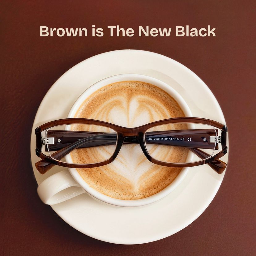 Willow Brown Rectangle Glasses