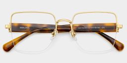 Lauren Gold Tortoise Square Glasses1