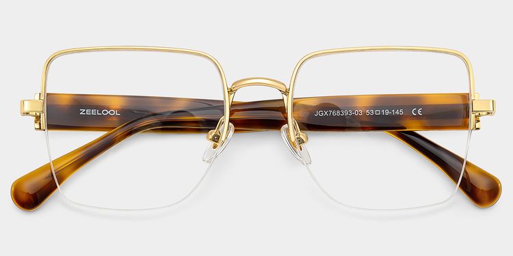 Lauren Gold Tortoise Square Glasses