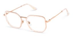 Levi Pearl White Geometric Glasses3